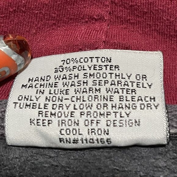 Florida State Seminoles Hoodie Mens Medium Charcoal Full Zip Jacket Embroidered - Picture 4 of 8